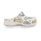 Pastel Dino Print Comfort Clogs