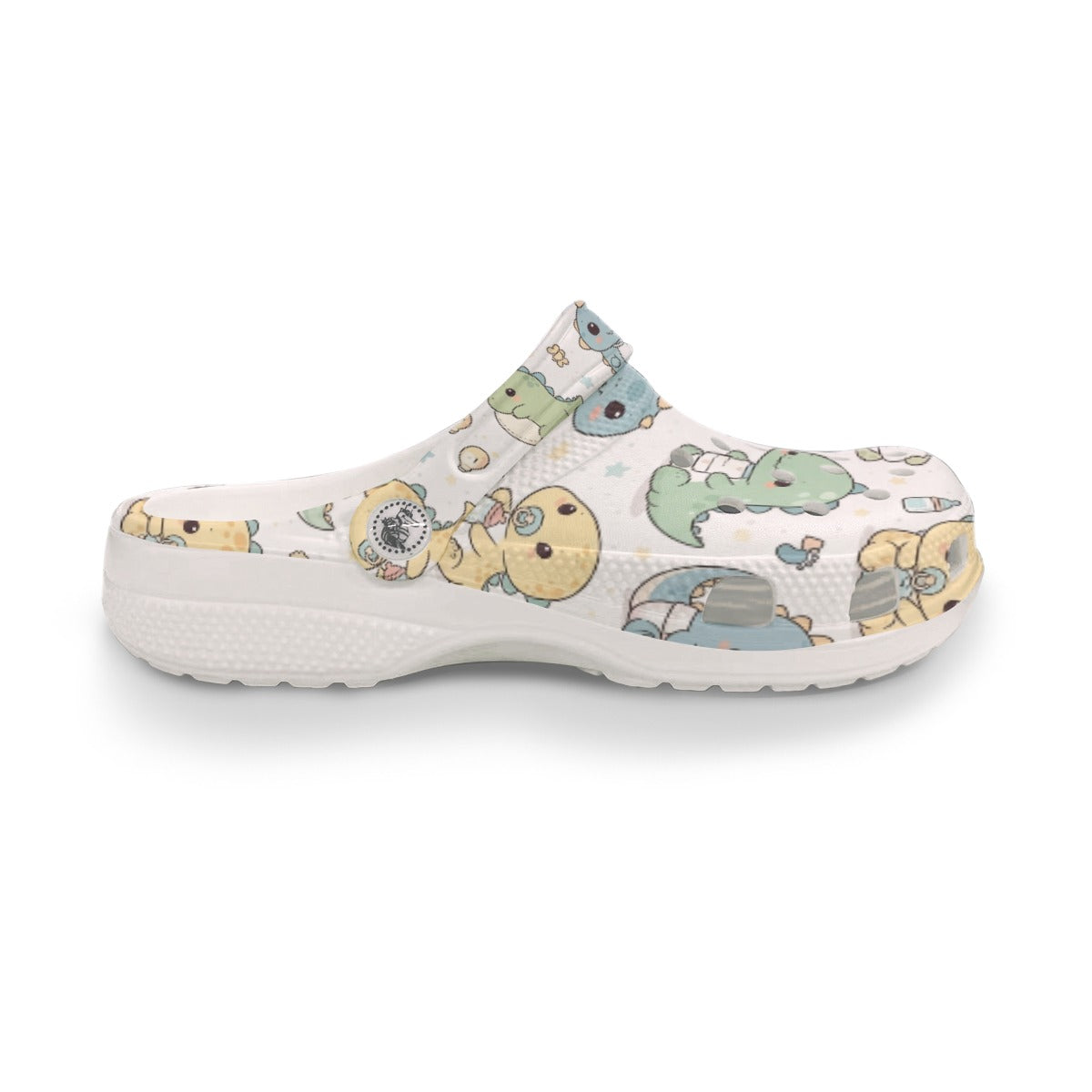 Pastel Dino Print Comfort Clogs
