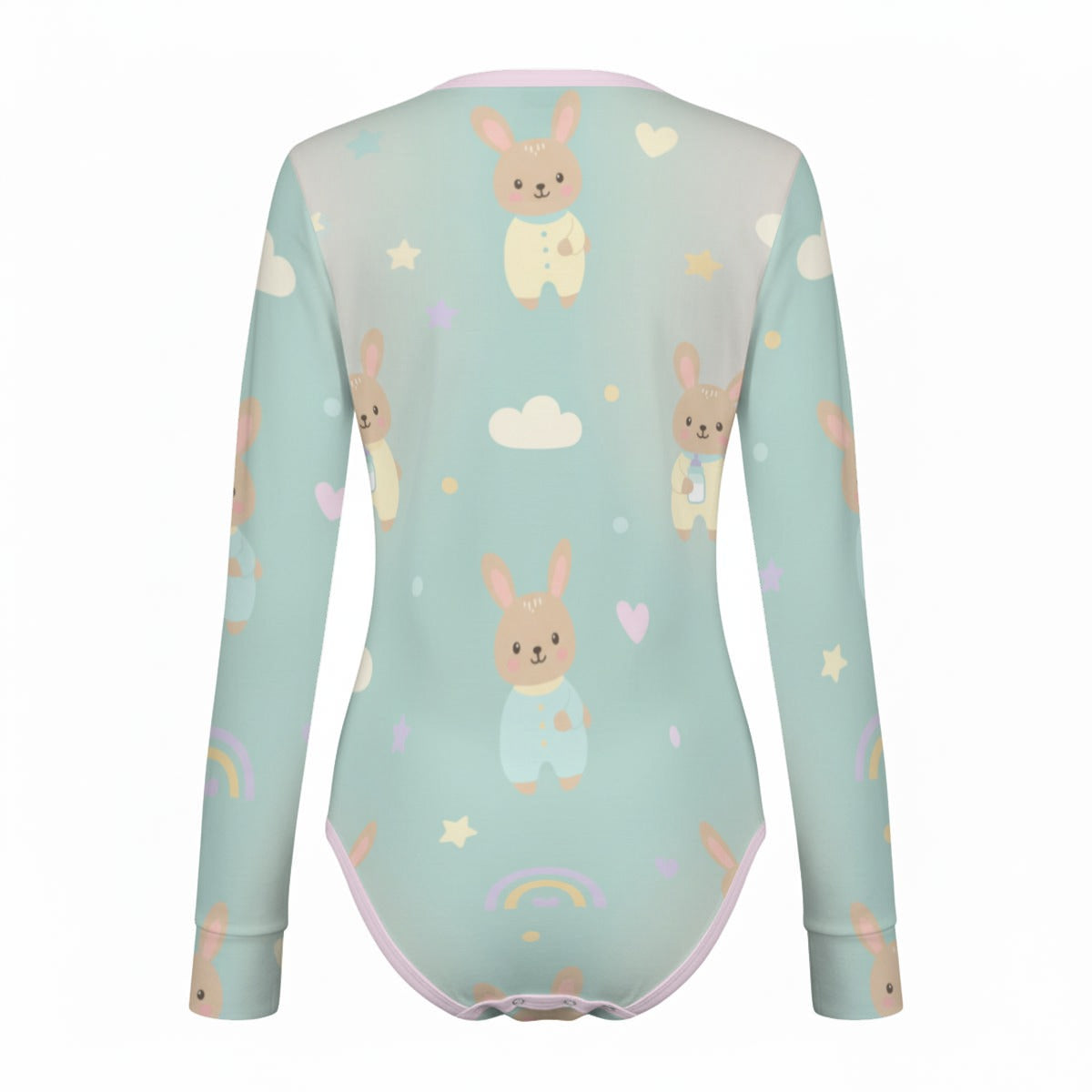 Bunny Dreams Little Space Long Sleeve Snap Onesie – Kawaii ABDL