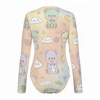 Pastel Baby Bears Little Space Long Sleeve Snap Onesie – Kawaii ABDL
