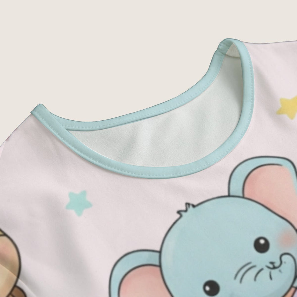 Diapered Safari Adult Onesie - Baby Zoo Friends Onesie