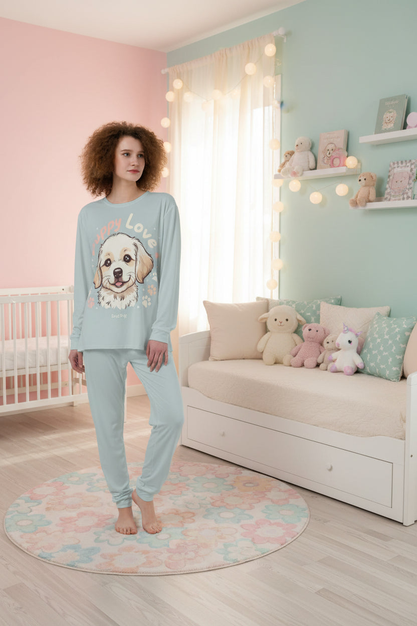 Puppy Love Cotton Pajama Set - ABDL Unisex PJs