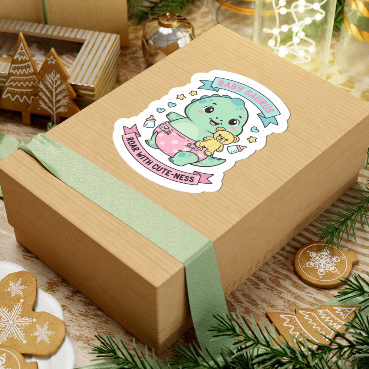 🦕 “BABY SAURUS” Sticker – Roar With Cute-ness, Snuggle With Pride