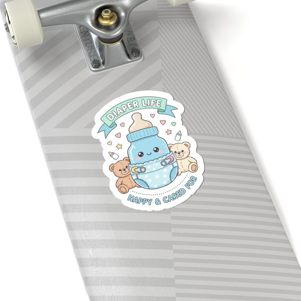 💙 “DIAPER LIFE” Sticker – Happy, Cared For, and Proudly Padded