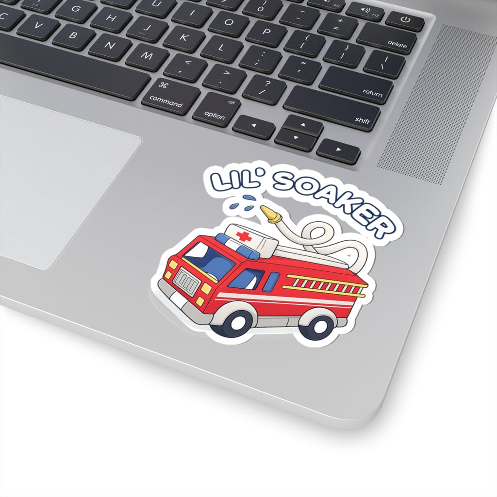 🔥💦 "Lil' Soaker Fire Truck" Vinyl Sticker - Splash into Fun! 💦🔥