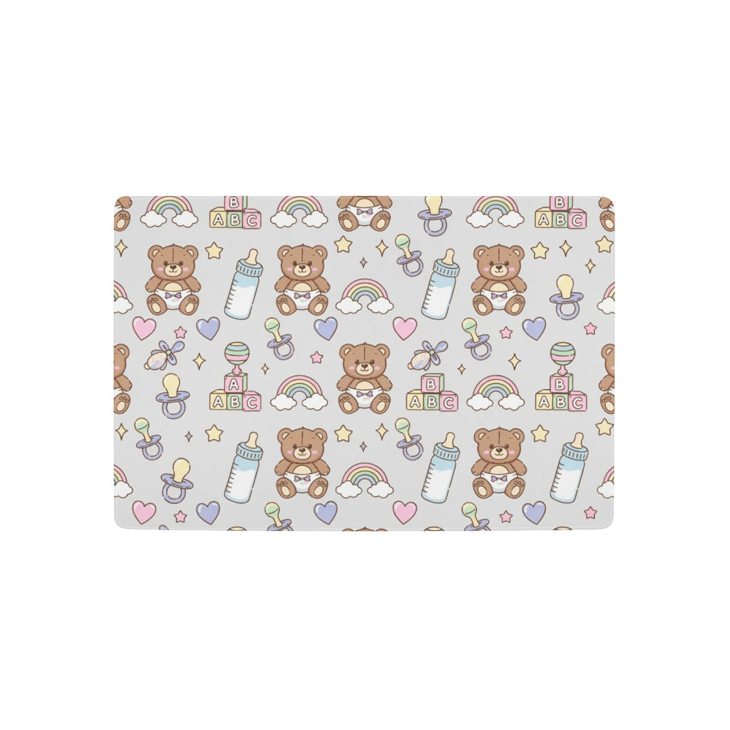 ABDL Little Space Desk Mat – Cute Baby Bear, Pacifier & Bottle XL Mouse Pad (23.6”x16”)