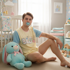 BABY Dreams ABDL Onesie - Short-Sleeve Cotton Snap Crotch