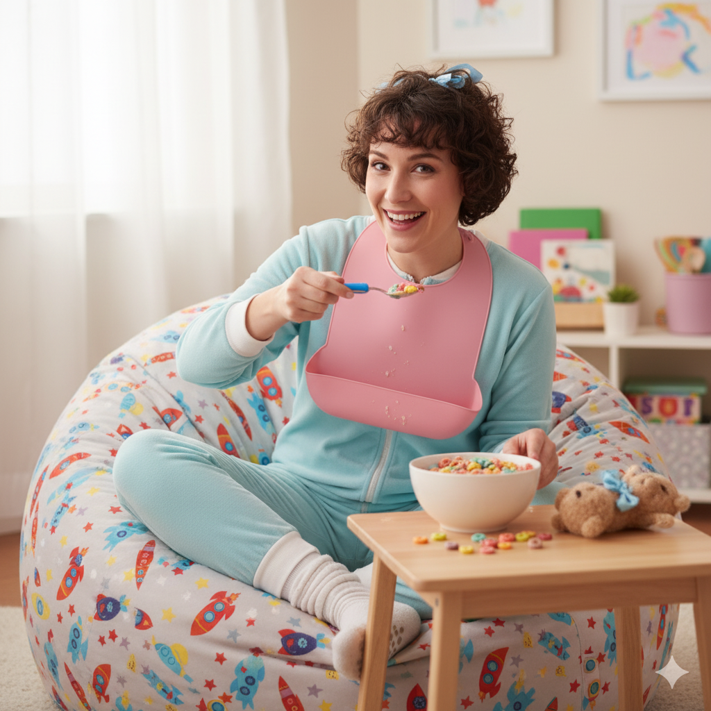 🍓 Silicone Adult Bib – For Littles Who Love Messy Mealtime Magic