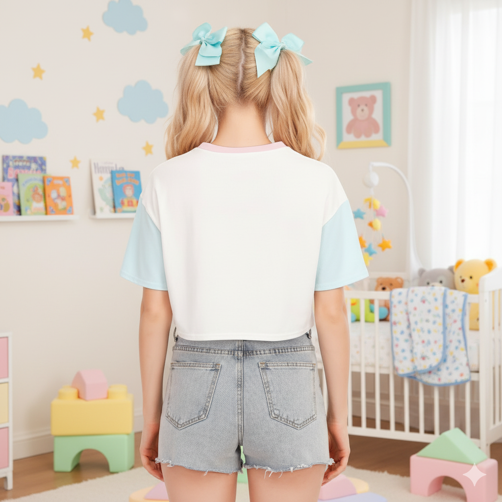 Adorable Pastel "BABY" Crop Top – Your Cute Little Secret! 🍼🌈