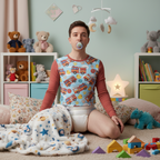 Rescue & Rubber Duckies ABDL Onesie - Long-Sleeve Adult Onesie