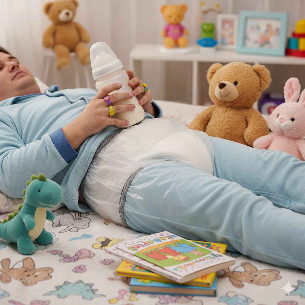 Premium Adult Baby Plastic Diaper Cover - Elastic Waist Pull-On Pants