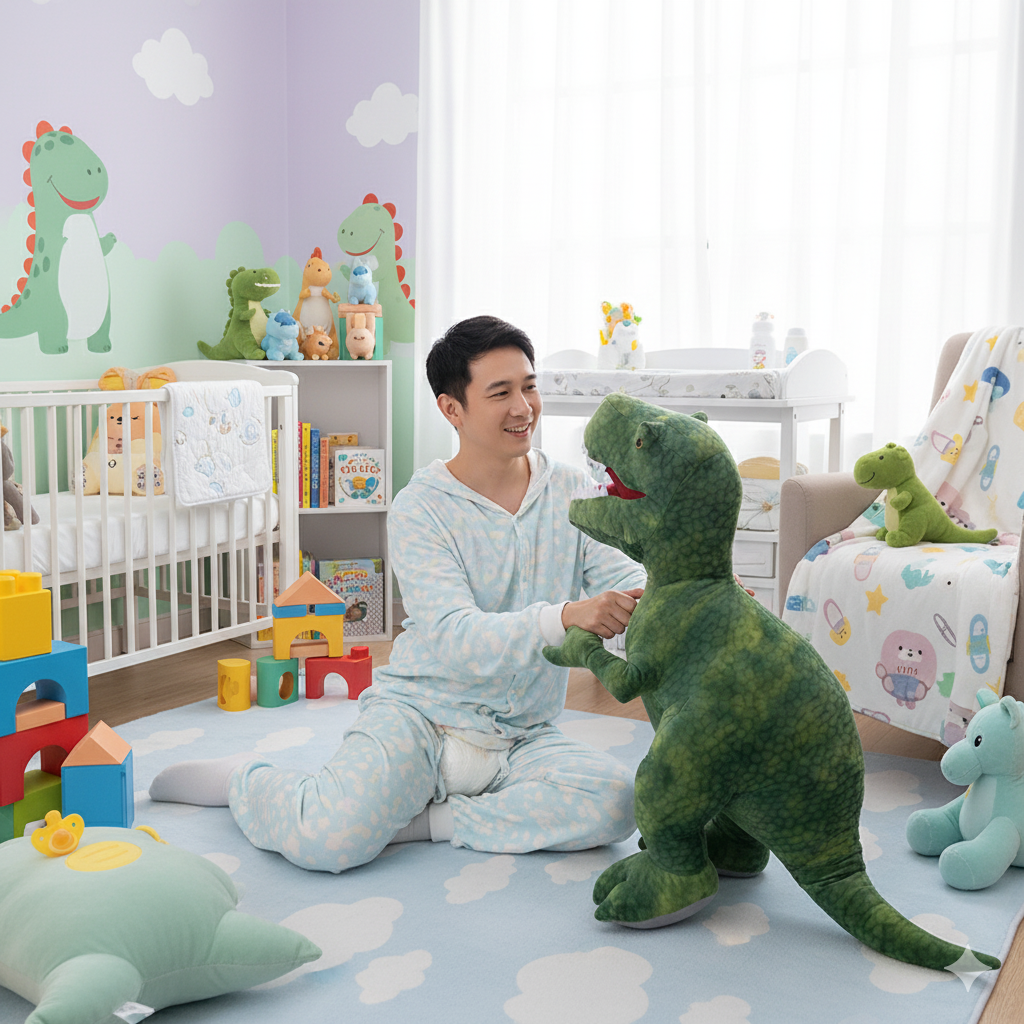 Dino & Dina the Floppy-Stompers | Super-Soft Jumbo Dino Plush for Little Space Snuggles