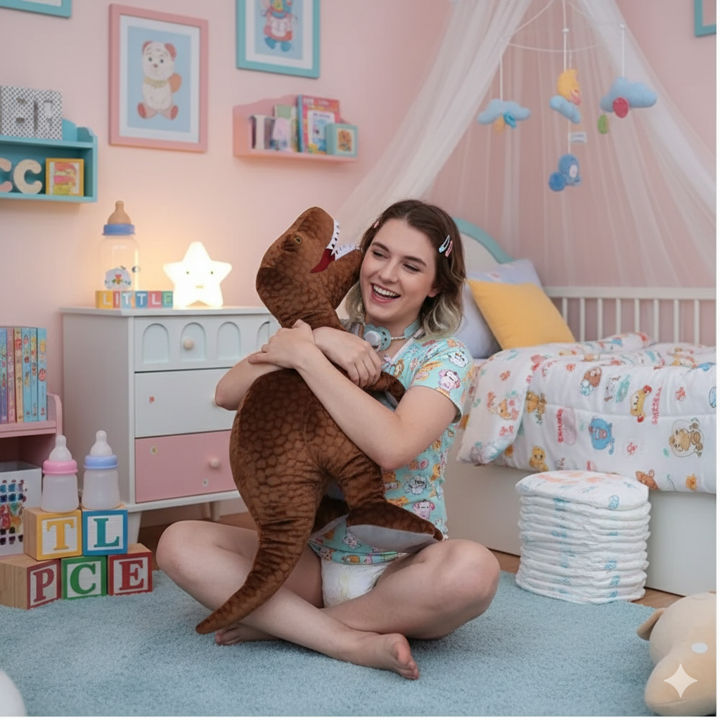 Dino & Dina the Floppy-Stompers | Super-Soft Jumbo Dino Plush for Little Space Snuggles