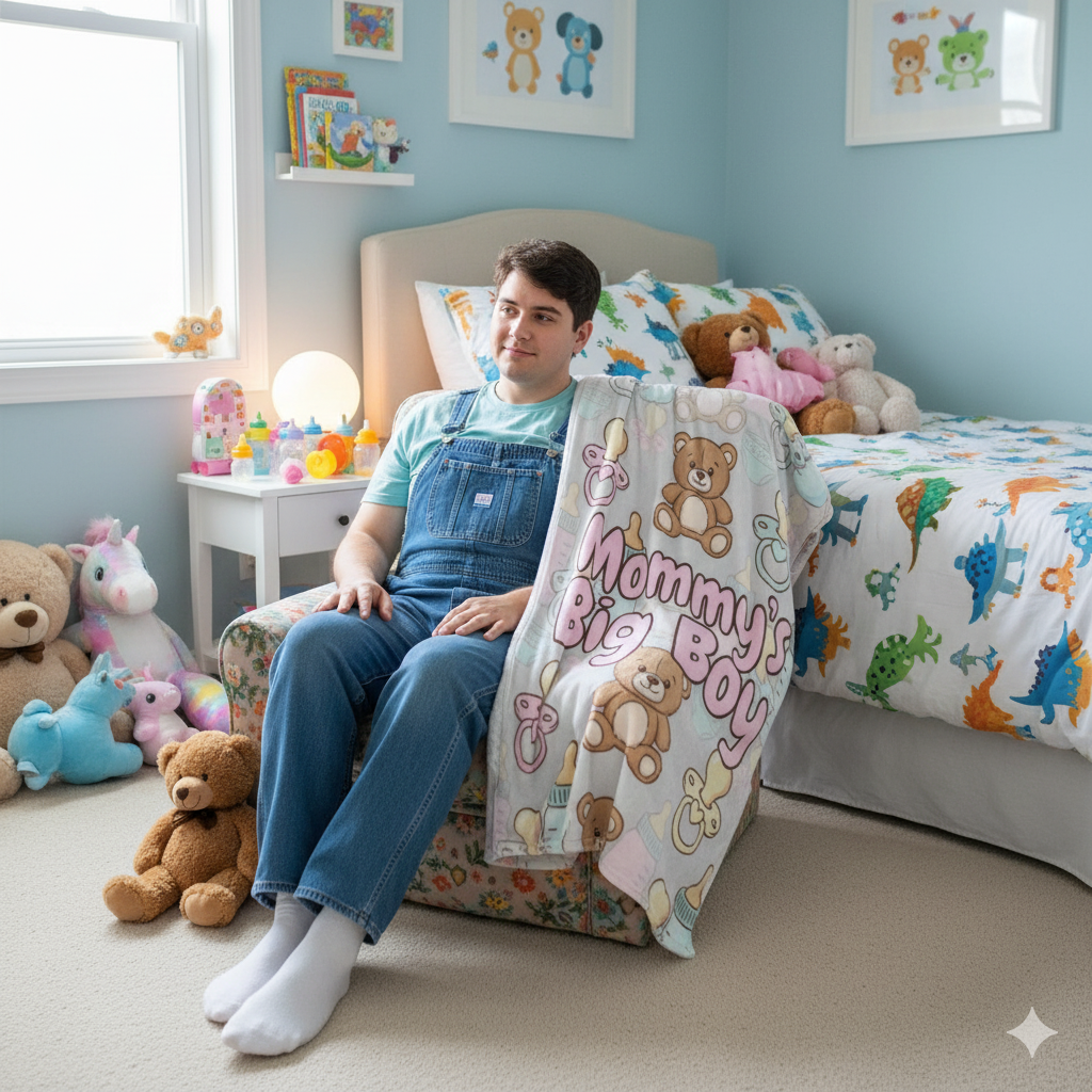 🧸 Mommy’s Big Boy Blanket – Soft Fleece Flannel Winter Sheet