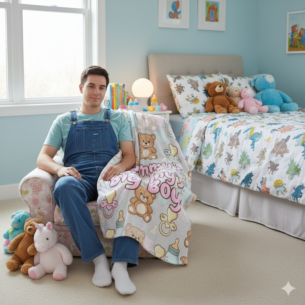 🧸 Mommy’s Big Boy Blanket – Soft Fleece Flannel Winter Sheet