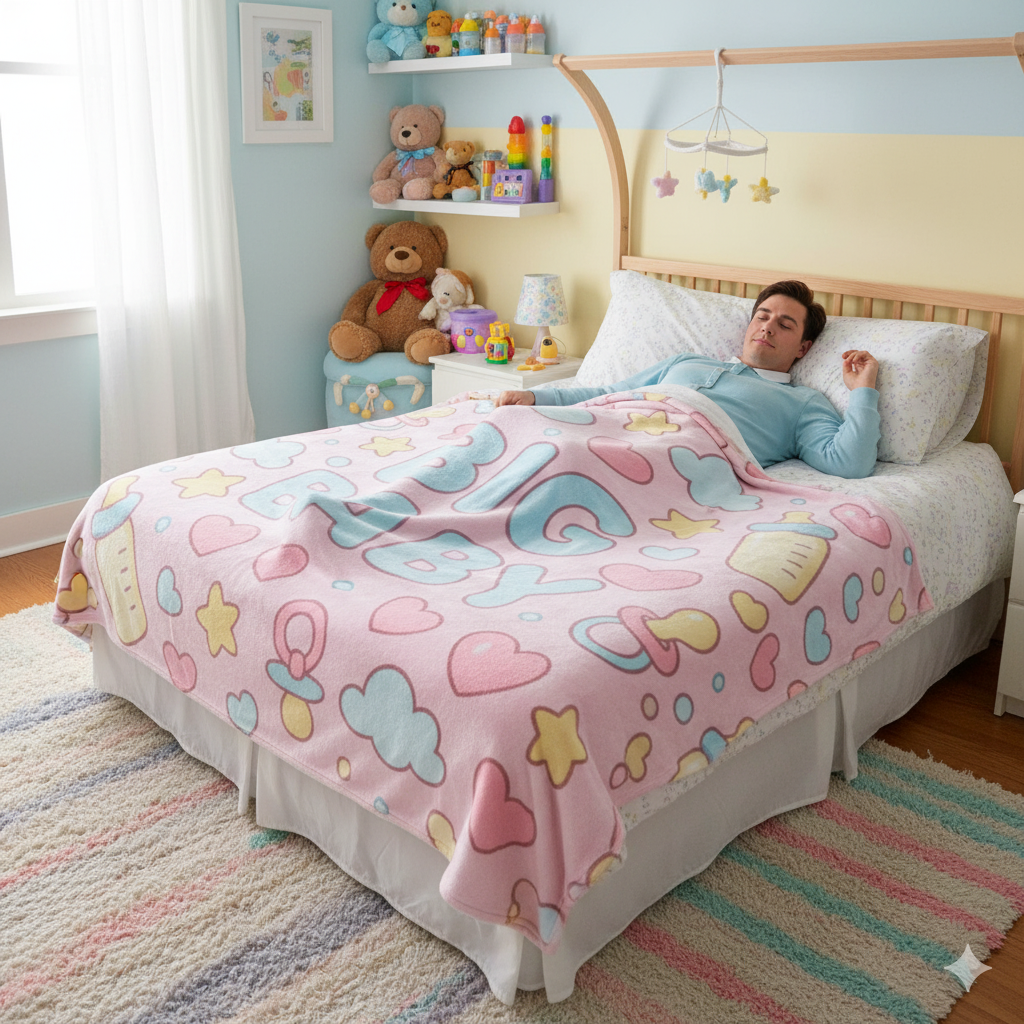 Single-Side Pria🌈 BIG BABY Pastel Fleece Blanket