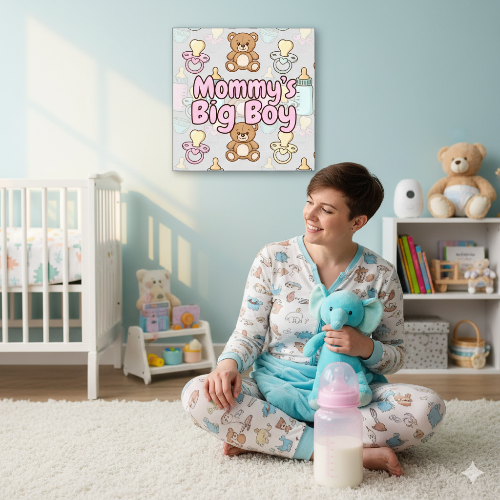 Adorable "Mommy's Big Boy" Lightweight Canvas Wall Art – Perfect for Your Special Little Space! 🧸🍼