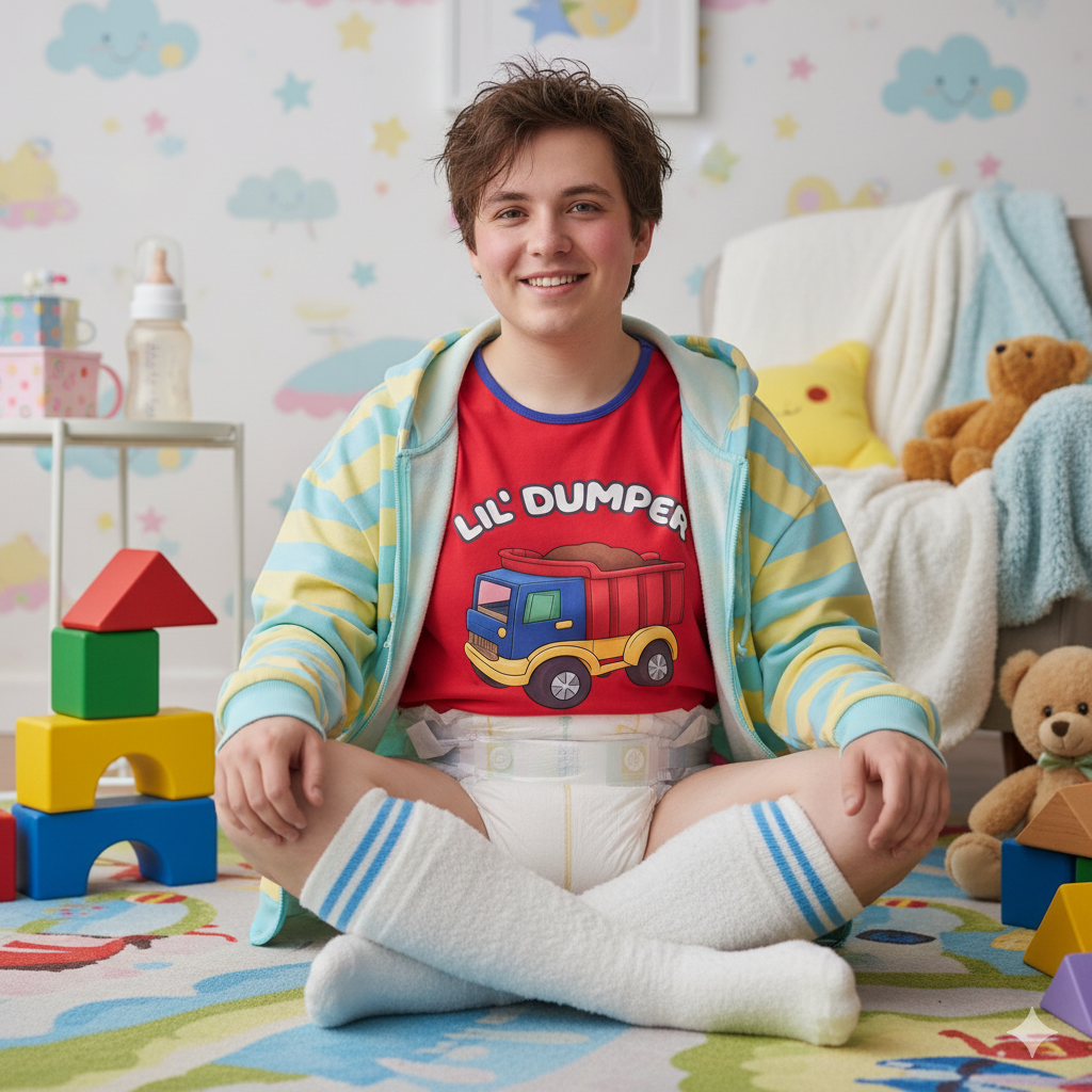 💖 Dump Truck Fun! "Lil' Dumper" ABDL Onesie 💖