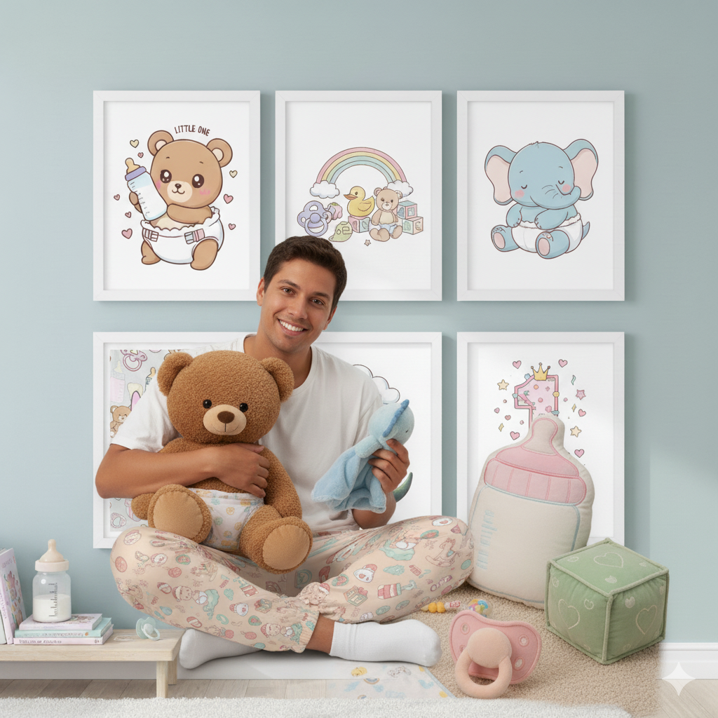 Cozy Cloud Baby Joggers - Adorable ABDL Pants for Little Adventures! 🍼☁️