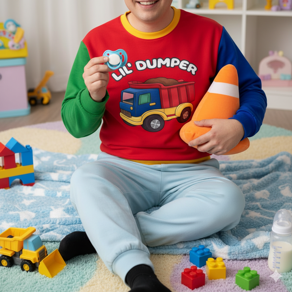 "Lil' Dumper" Colorblock Sweatshirt: Your Coziest Cuddle Companion!