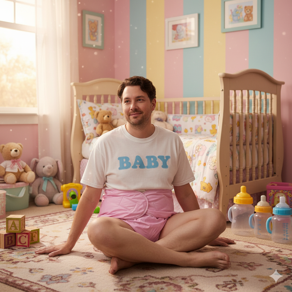 Cute Pink PVC Adult Diaper Cover | Flannel-Lined Nighttime Nappy | 60 Reusable Incontinence Briefs (S-XXL)