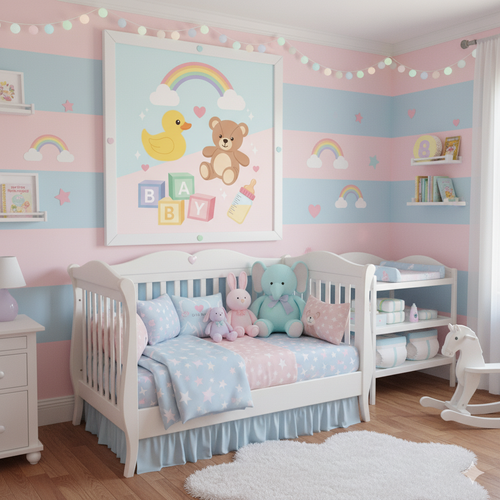 🌈 “BABY World Collage” – ABDL Framed Mural