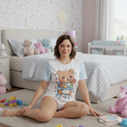 Baby Bear's Highchair Time ABDL Onesie - Short-Sleeve Cotton