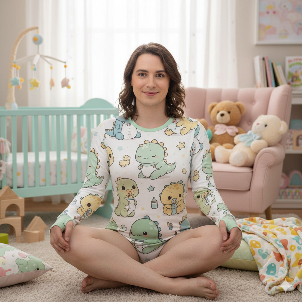 Dino Snuggles Long Sleeve Onesie – Rawr Means “I’m Baby”