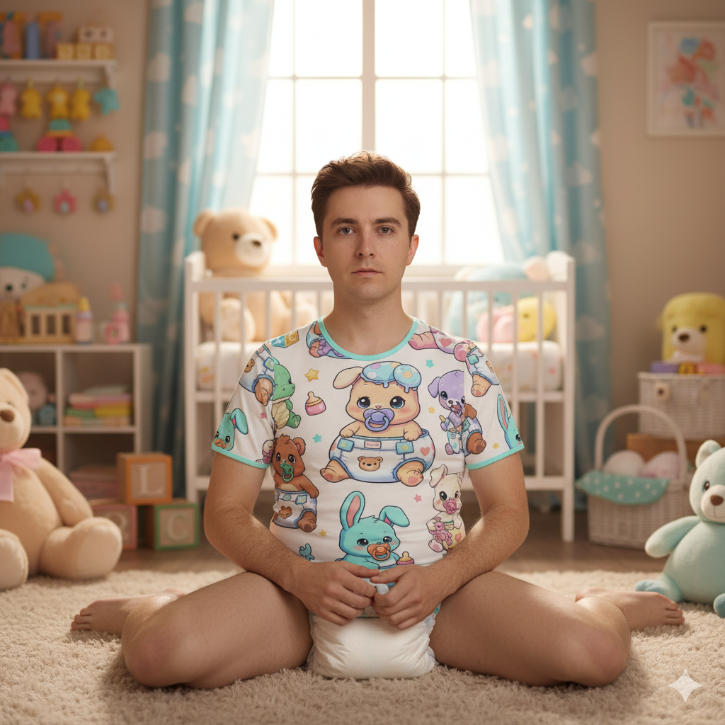 Playtime Pals Adult Onesie - Diapered Stuffie Party Bodysuit