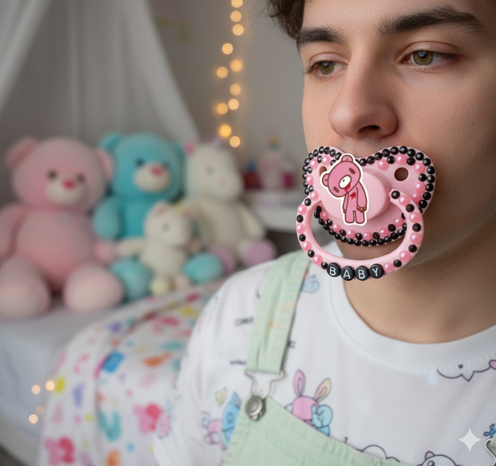 Adorable Silicone Handmade Pacifiers: ABDL Adult-Sized Binkies for Little Space Bliss – Solid & Decorated Options!
