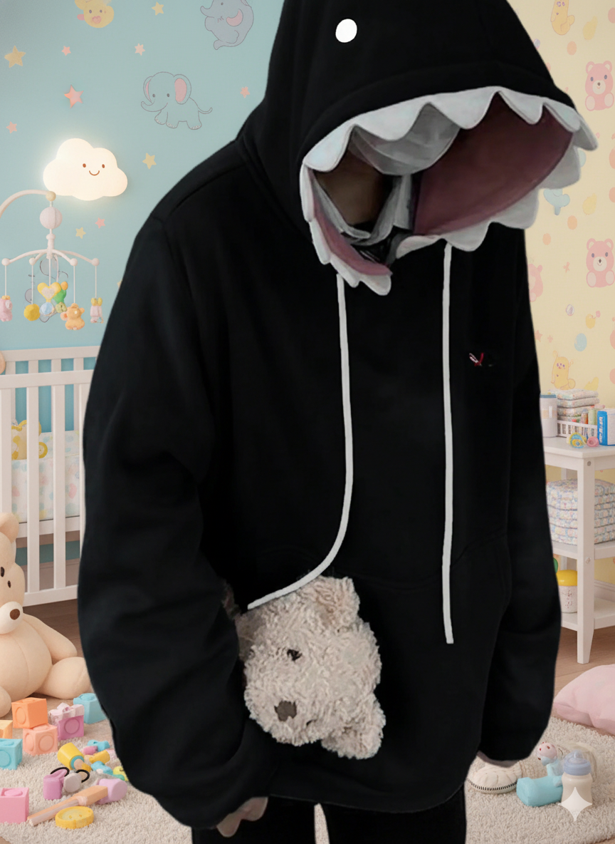 🦈 SharkSnug Hoodie – Black or Blue