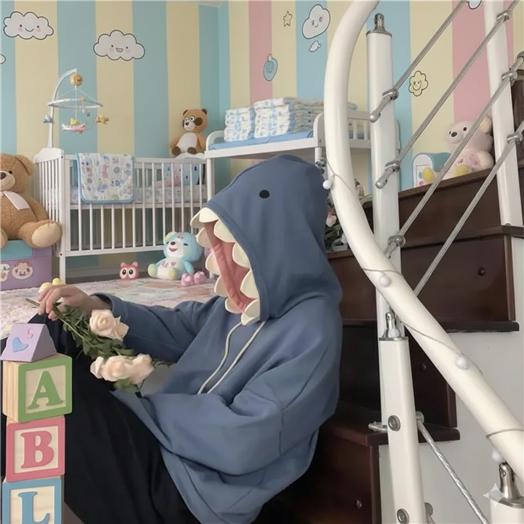 🦈 SharkSnug Hoodie – Black or Blue