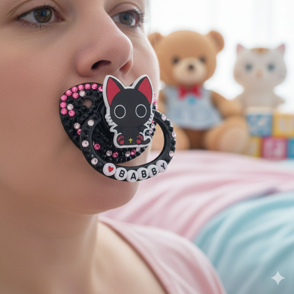 🖤 BABY Goth Kitty Pacifier