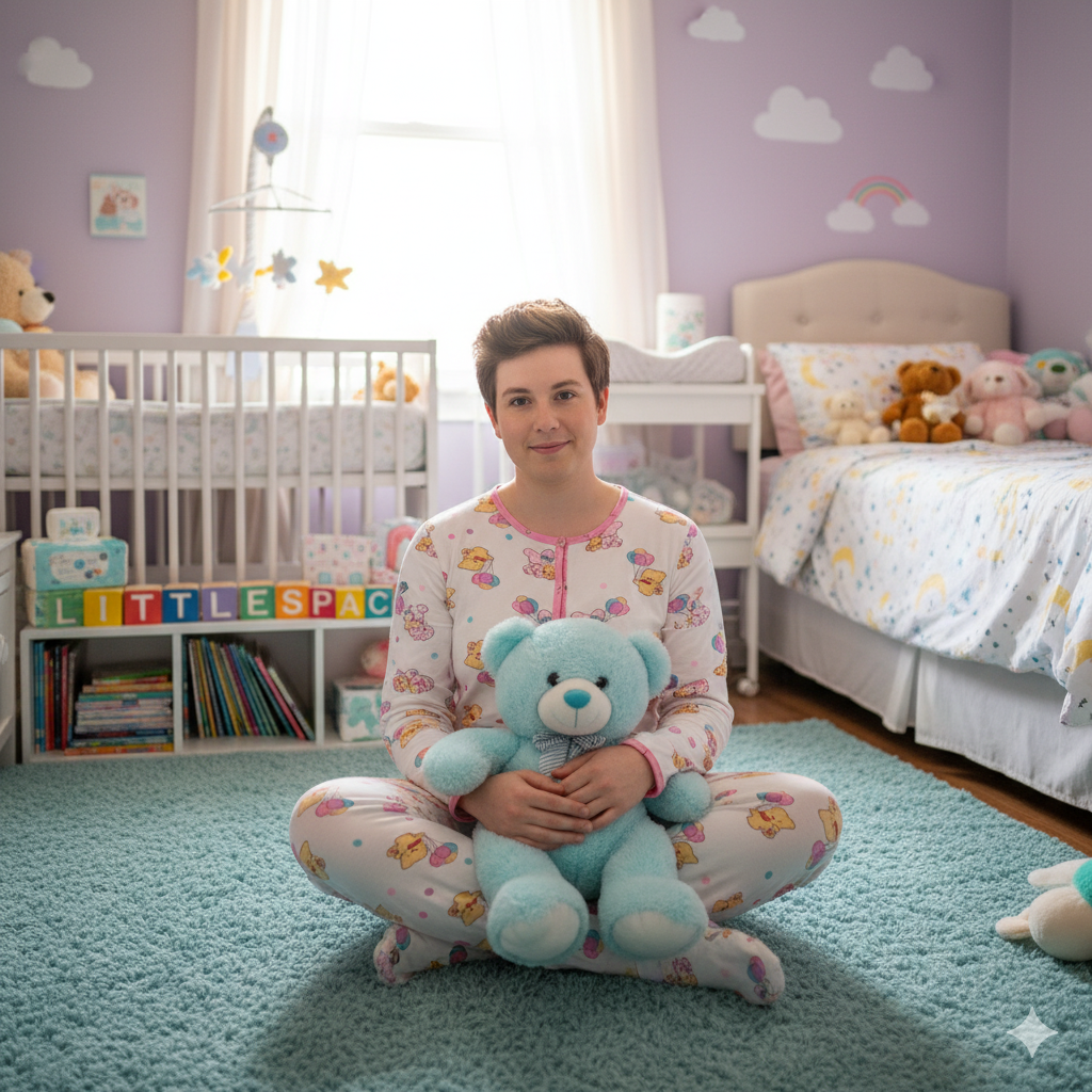 Little Bears & Playtime Dreams - Adult Footed Sleeper Onesie with Snap Crotch!