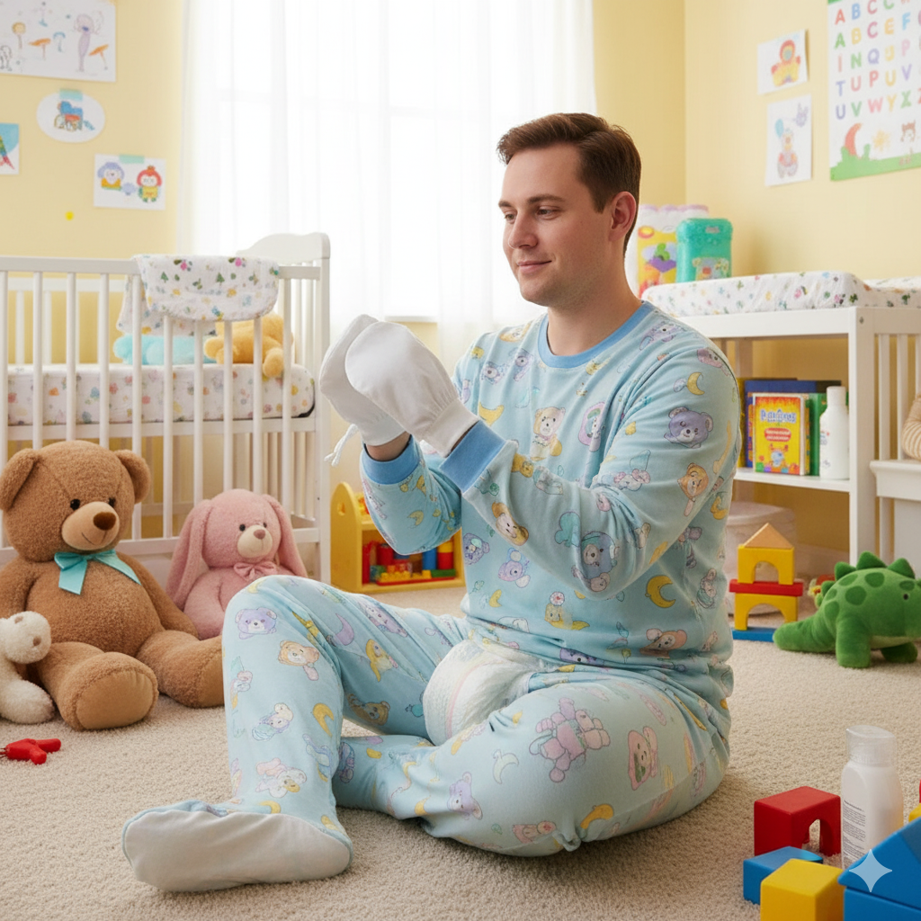 🧤 Snuggle Mitts – ABDL Night Gloves