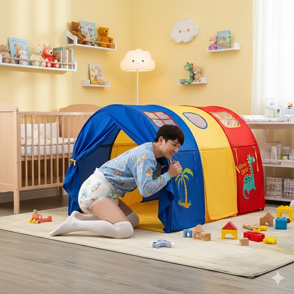🏠 Cozy Critter Playhouse Tent – Foldable Bed Tent