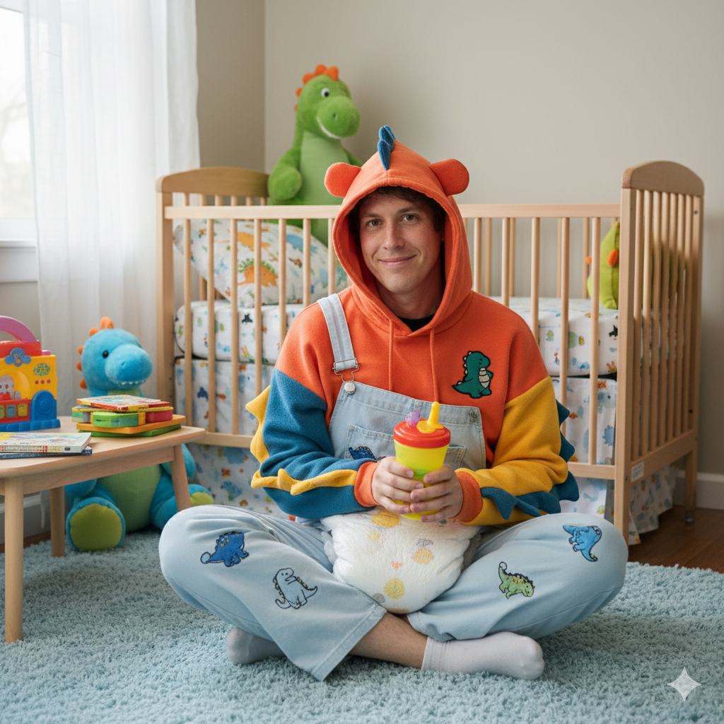 - Rawr & Snuggle – Colorblock Dino Hoodie for Diapered Cuties