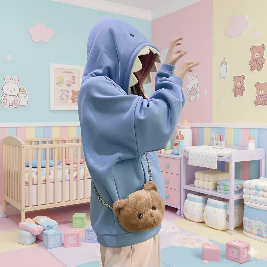 🦈 SharkSnug Hoodie – Black or Blue