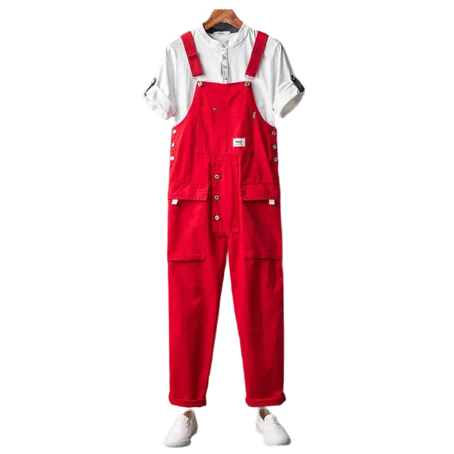 Cozy Cotton Multi-Pocket Jumpsuits - Unisex Adventure Wear for Playful Souls!