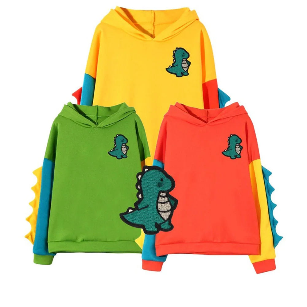 - Rawr & Snuggle – Colorblock Dino Hoodie for Diapered Cuties