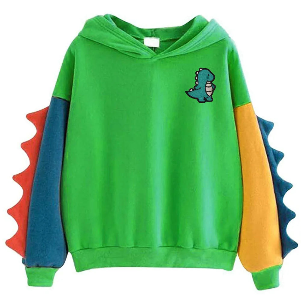 - Rawr & Snuggle – Colorblock Dino Hoodie for Diapered Cuties