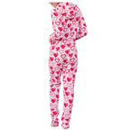 Pink Hearts Footed Sleeper Onesie — ABDL Adult Pajamas