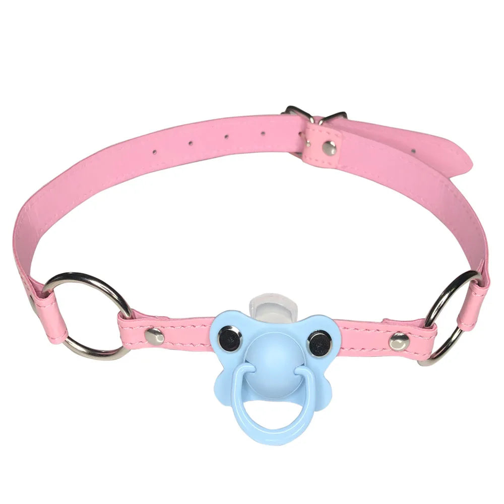 🎀 Pacifier Charm Choker – Color Pop Edition