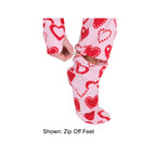 Pink Hearts Footed Sleeper Onesie — ABDL Adult Pajamas