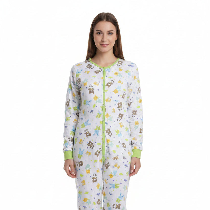 Snuggle Bears Footed Sleeper Onesie — ABDL Adult Pajamas