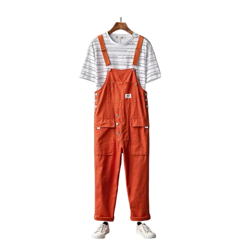 Cozy Cotton Multi-Pocket Jumpsuits - Unisex Adventure Wear for Playful Souls!