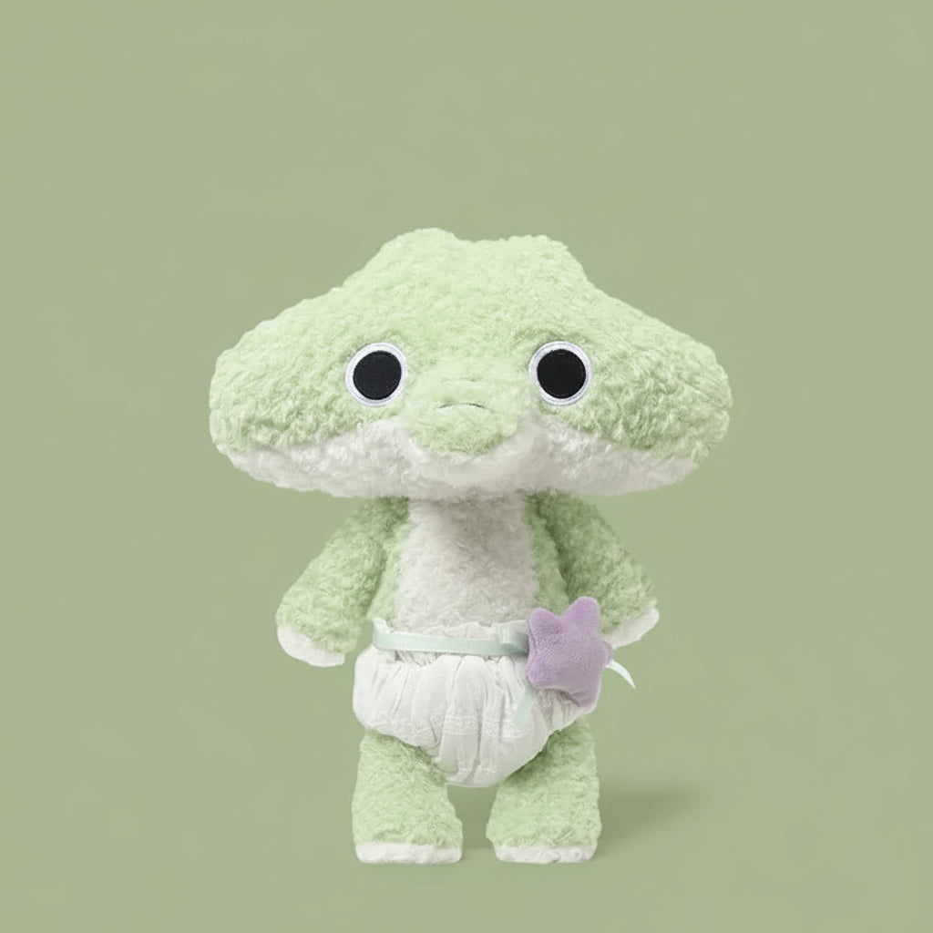 Diapered Animal Plushies — Little Space Stuffies (Koala, Fox, Raccoon, Wolf & Croc)