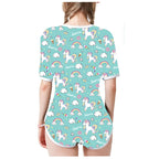ABDL Lockable Adult Onesie – Cotton Bodysuit | Pink & Blue