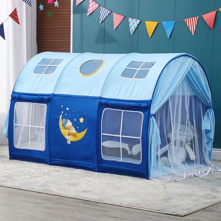 🏠 Cozy Critter Playhouse Tent – Foldable Bed Tent