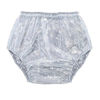 2pcs Snowflake PVC Adult Diaper Covers – Leakproof Waterproof Plastic Pants for ABDL